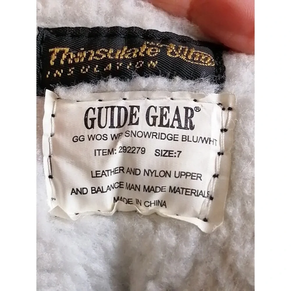 Guide Gear Boots Womens Snowridge Blue 7 Waterproof Winter Shoe Thinsulate
